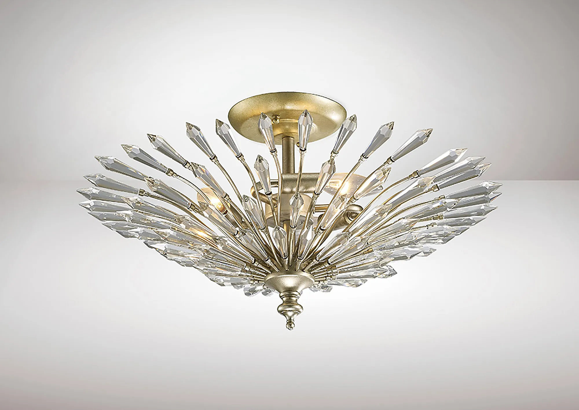 Fay Crystal Ceiling Lights Diyas Flush Crystal Fittings